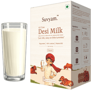 Suvyam Desi A2 Cow Milk | 7 Sachets